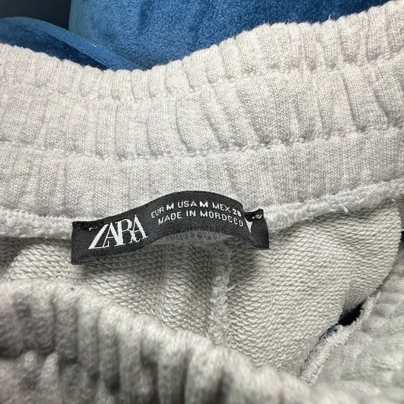 PRE-OWNED - Zara Contrasting Denim Joggers - Medium - Picture 5 of 8